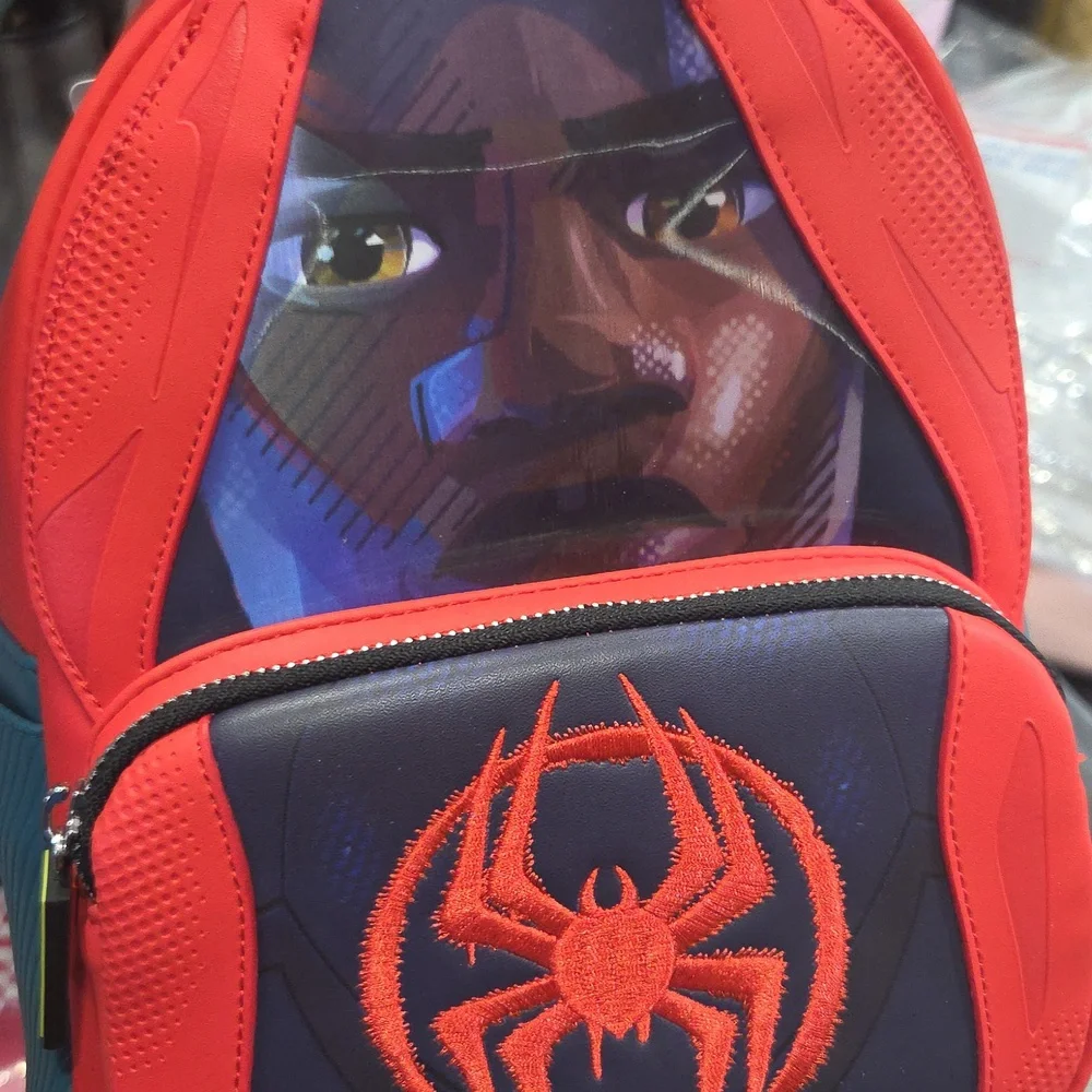 ❤▪️Loungefly▪️ Spiderman Spider Verse Lenticular Mini Backpack Bag  Spider Man